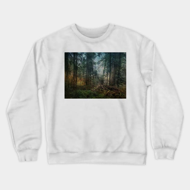 Night Time Forest Crewneck Sweatshirt by Dturner29